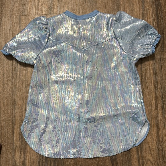 NWT! The Aly Puff-Sleeve Blouse by Pilcro: Sequin Edition - Size Small 🟣 - Picture 6 of 7